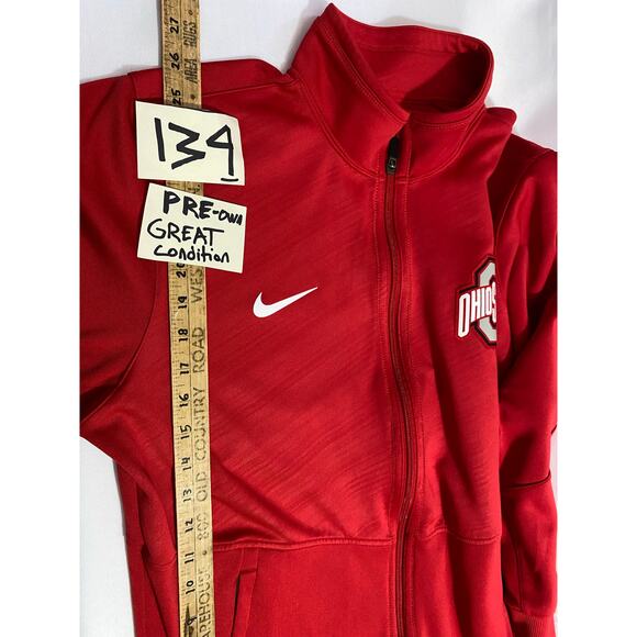 Ohio State University Nike Dri-Fit Jacket – Red – Adult Medium – Zip-Up - Picture 4 of 12